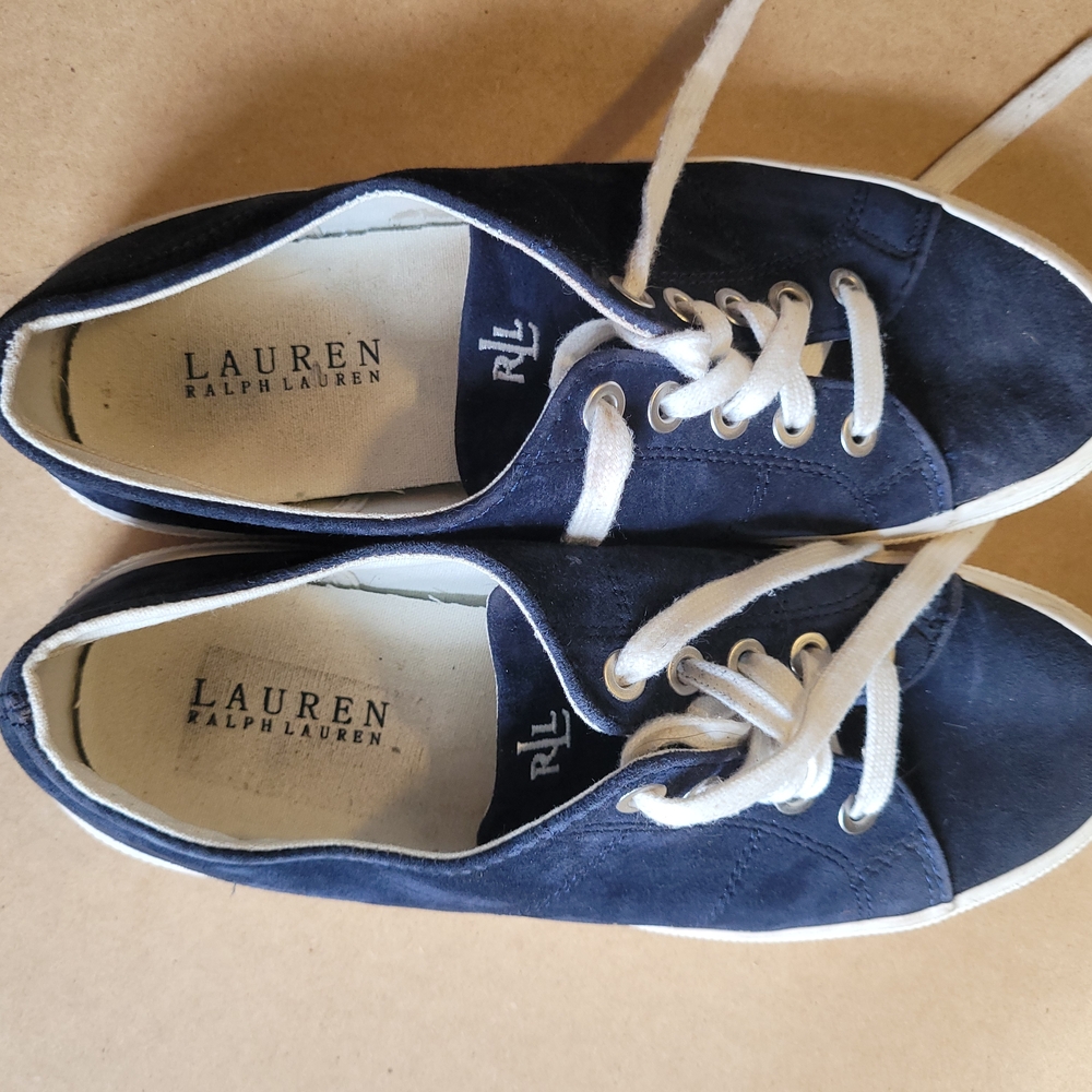 Ralph Lauren Jolie Suede Navy Women's Sneakers